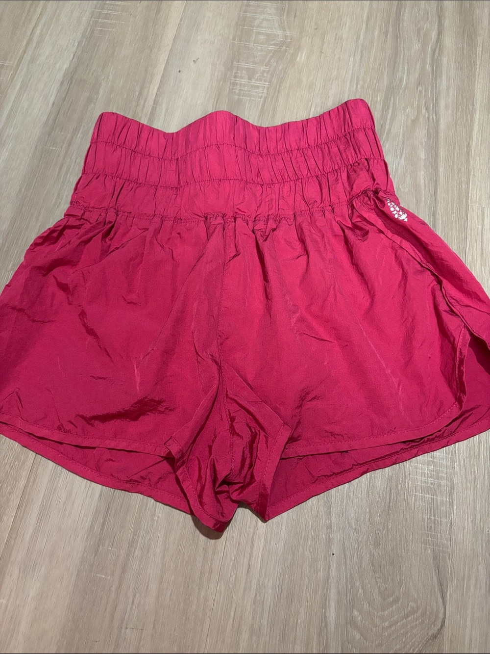 Free People High-Waist Elastic Pink Shorts